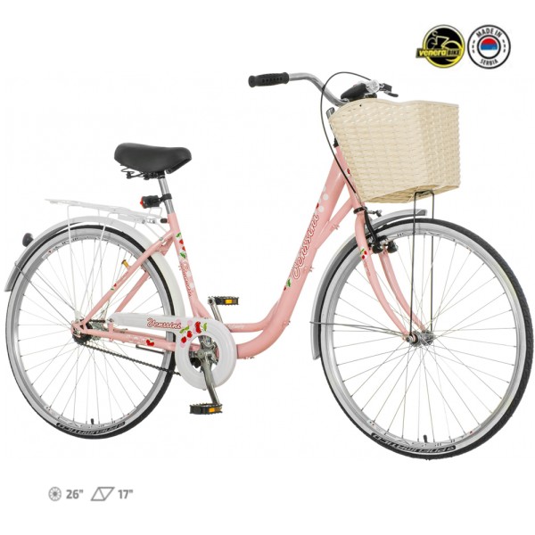 VENSSINI 26"/17" DIAM264KK18 26.3/8/17'' розе велосипед 