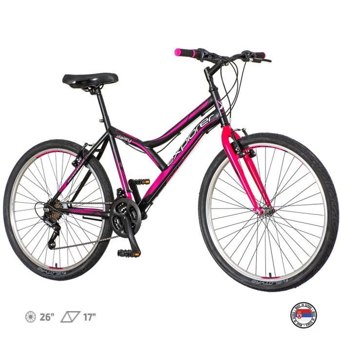 EXPLORER SPY263 26"/17" DAISY велосипед  виолетово тиркизна боја