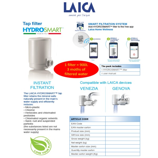 Laica филтер за вода од чешма Venecia