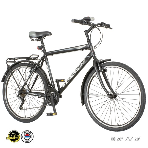 VENSSINI MILANO MIL262 26"/20" велосипед црн 2020 CITY